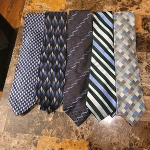 5 Mens Blue Themed Ties